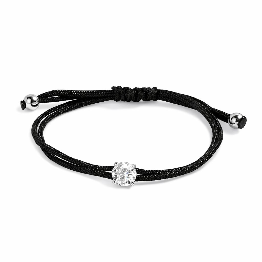 Adjustable Moissanite Charm Bracelet