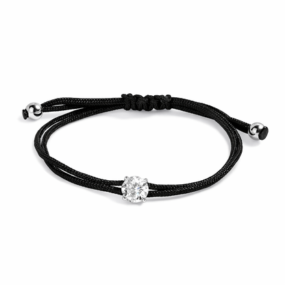 Adjustable Moissanite Charm Bracelet