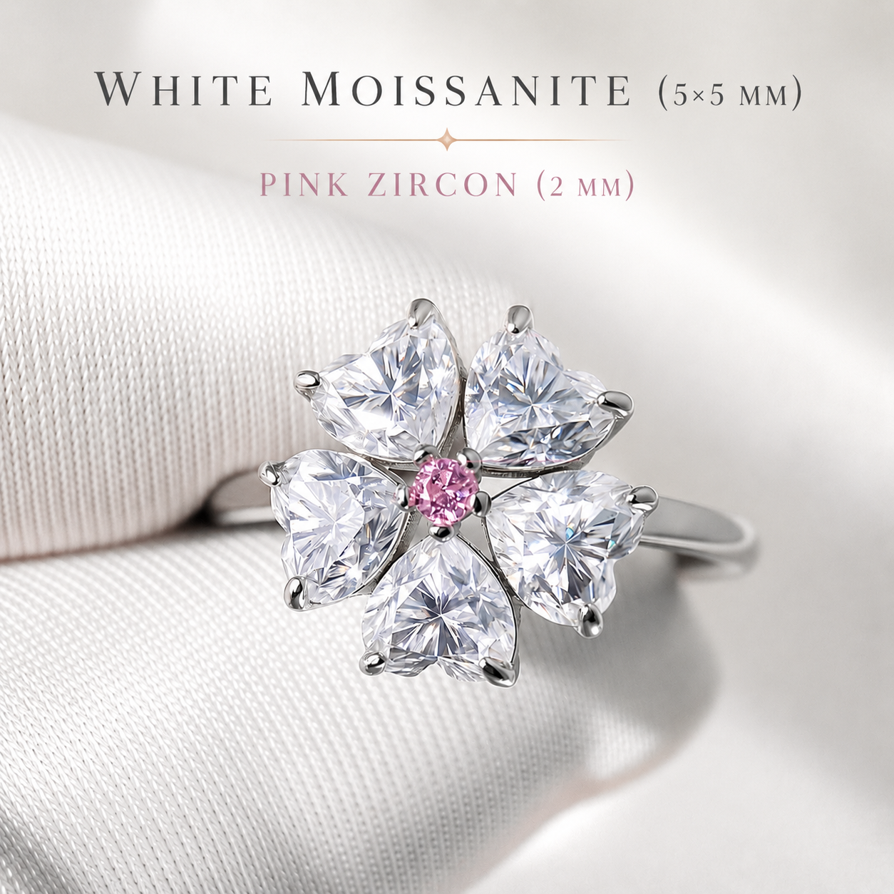 Moissanite 6 Stone Luxury Ring