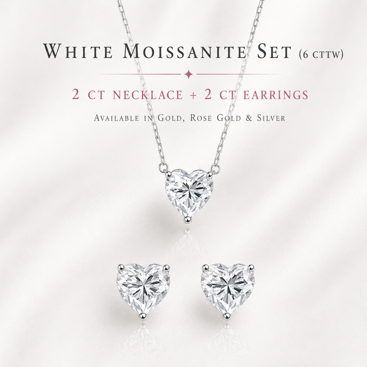 Heart Cut Moissanite Necklace