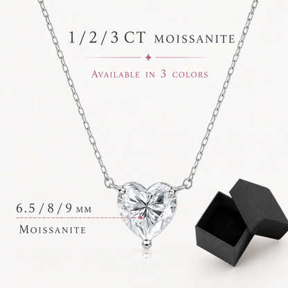 Heart Cut Moissanite Necklace