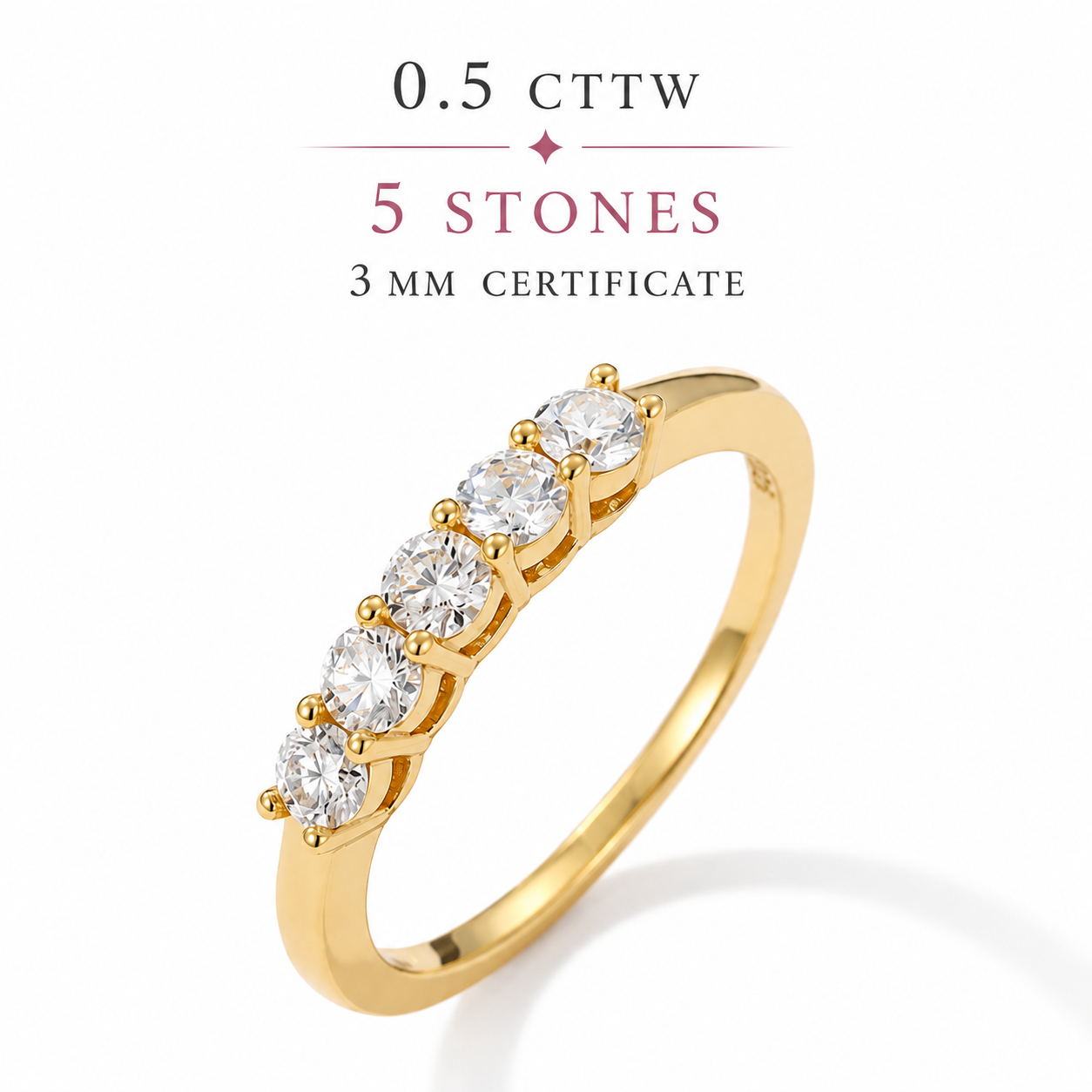 Moissanite 0.7 CT Ring
