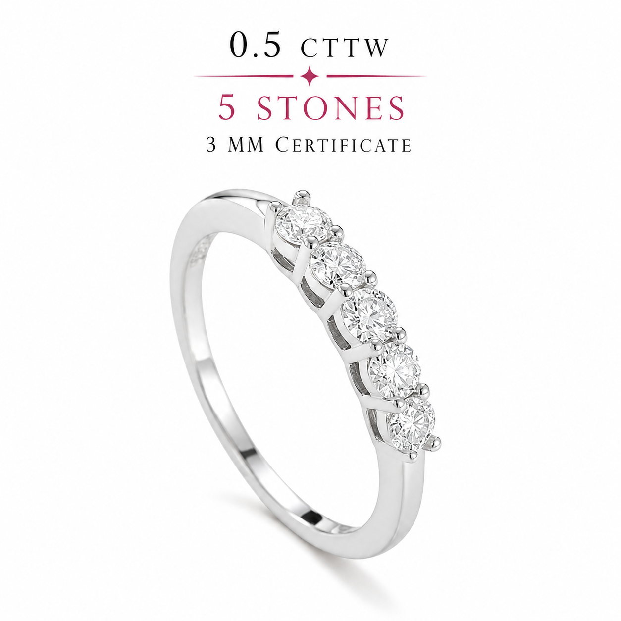 Moissanite 0.7 CT Ring