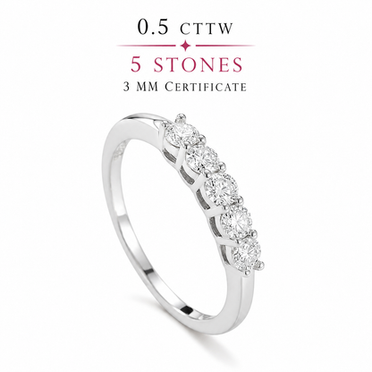 Moissanite 0.7 CT Ring